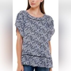 Adrienne Vittadini Black and blue Blouse